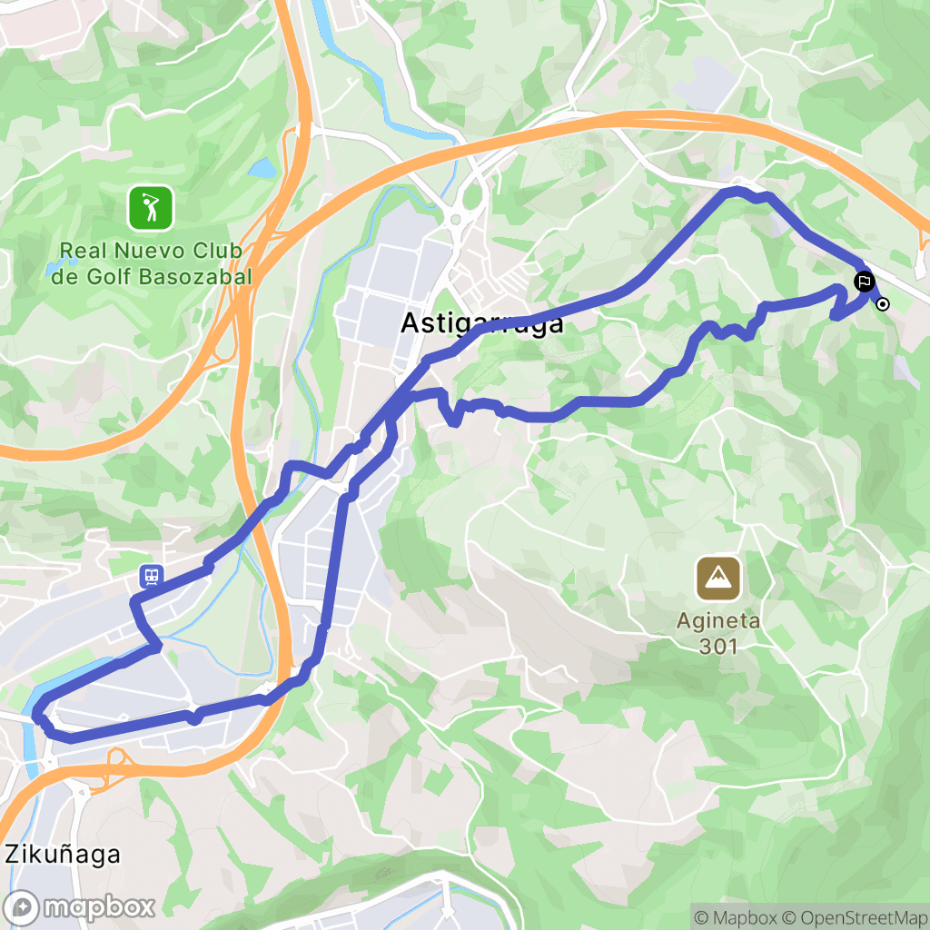  : carte du parcours de randonnée - Spain