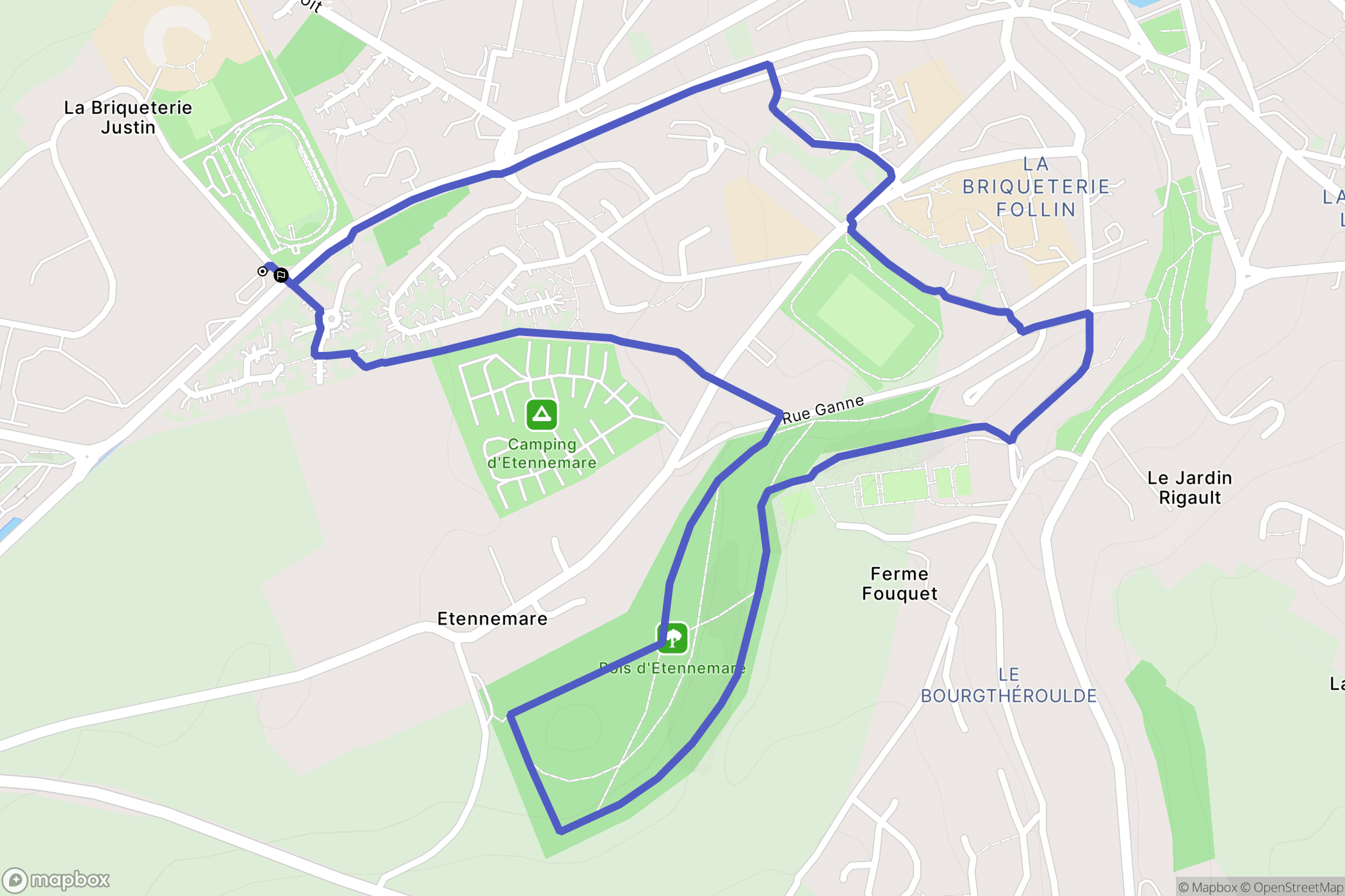 Saint-Valery-en-Caux : carte du parcours de randonnée - France