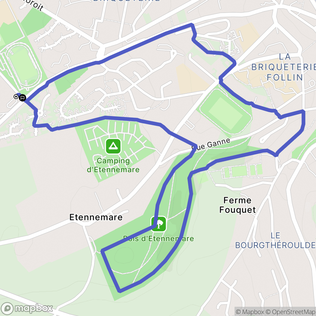 Saint-Valery-en-Caux : carte du parcours de randonnée - France