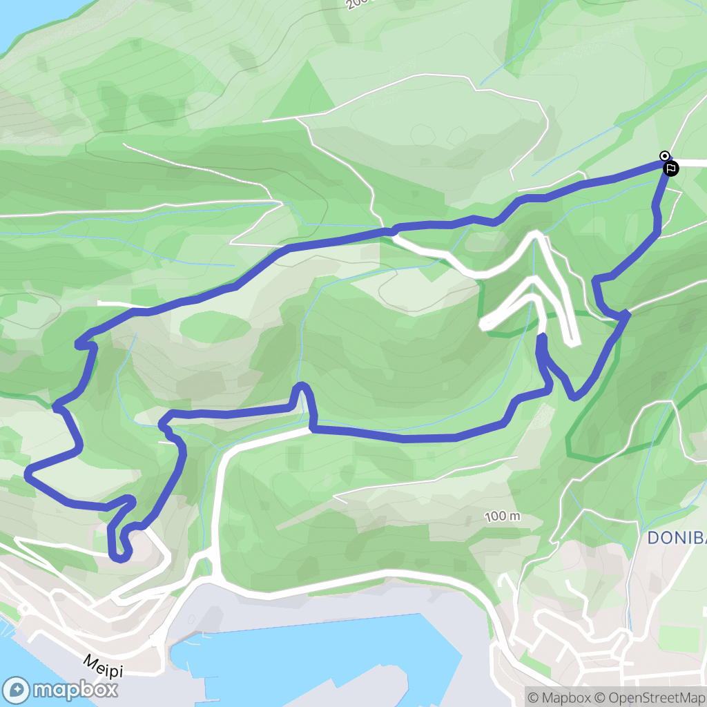Pasaia : carte du parcours de randonnée - Spain