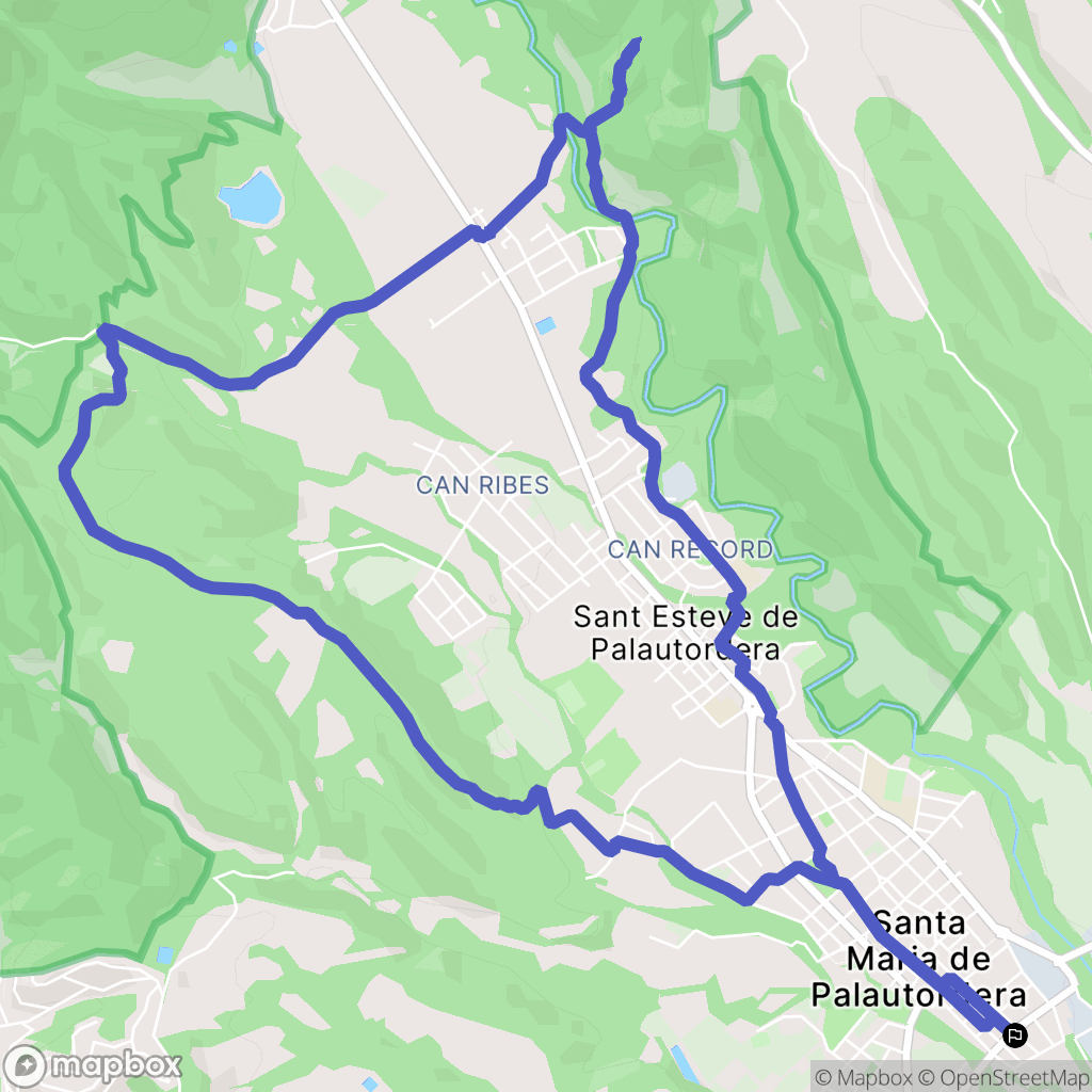 Santa Maria de Palautordera : carte du parcours de randonnée - Spain