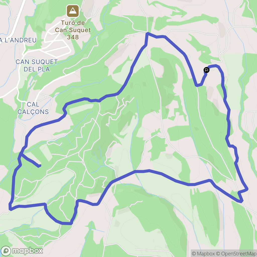 Les Pungoles : carte du parcours de randonnée - Spain
