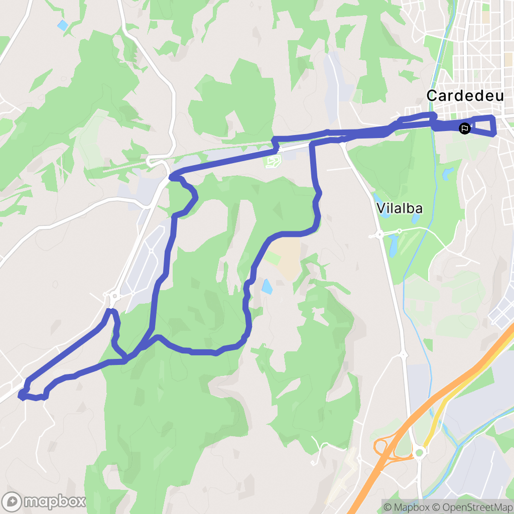 Cardedeu : carte du parcours de randonnée - Spain