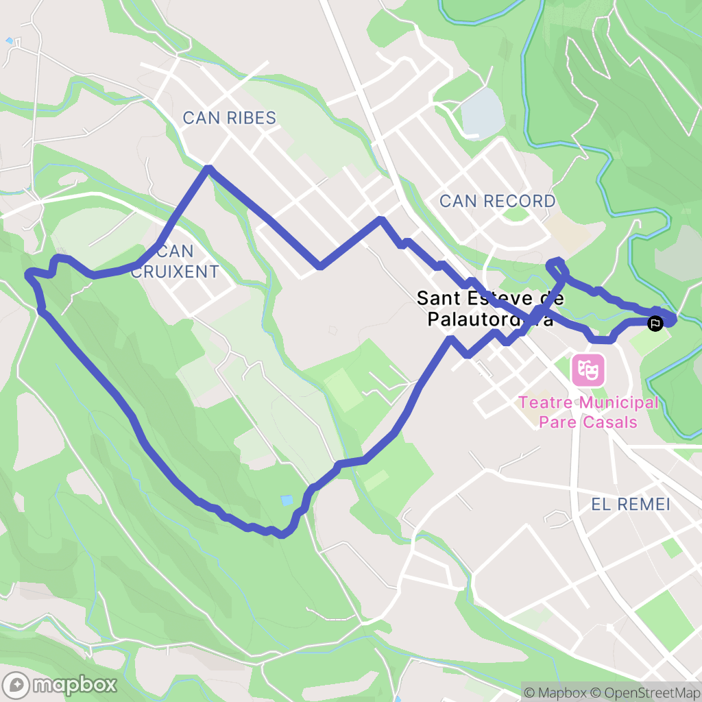 Sant Esteve de Palautordera : carte du parcours de randonnée - Spain