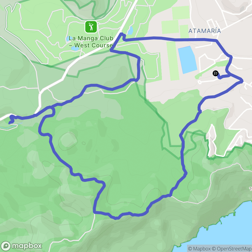 Atamaría : carte du parcours de randonnée - Spain