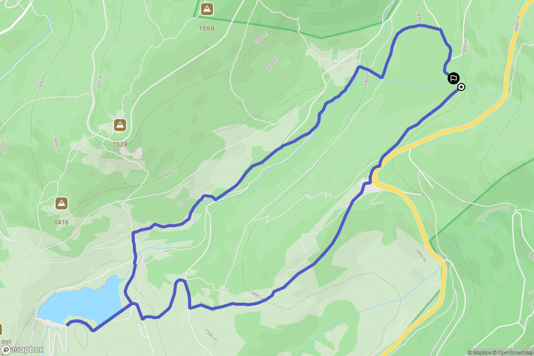 Navacerrada : carte du parcours de randonnée - Spain