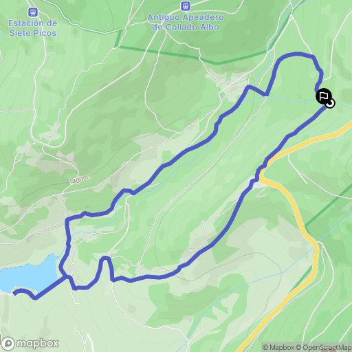 Navacerrada : carte du parcours de randonnée - Spain