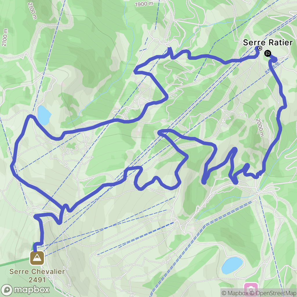 Saint-Chaffrey : carte du parcours de randonnée - France