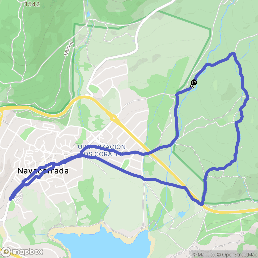 Navacerrada : carte du parcours de randonnée - Spain