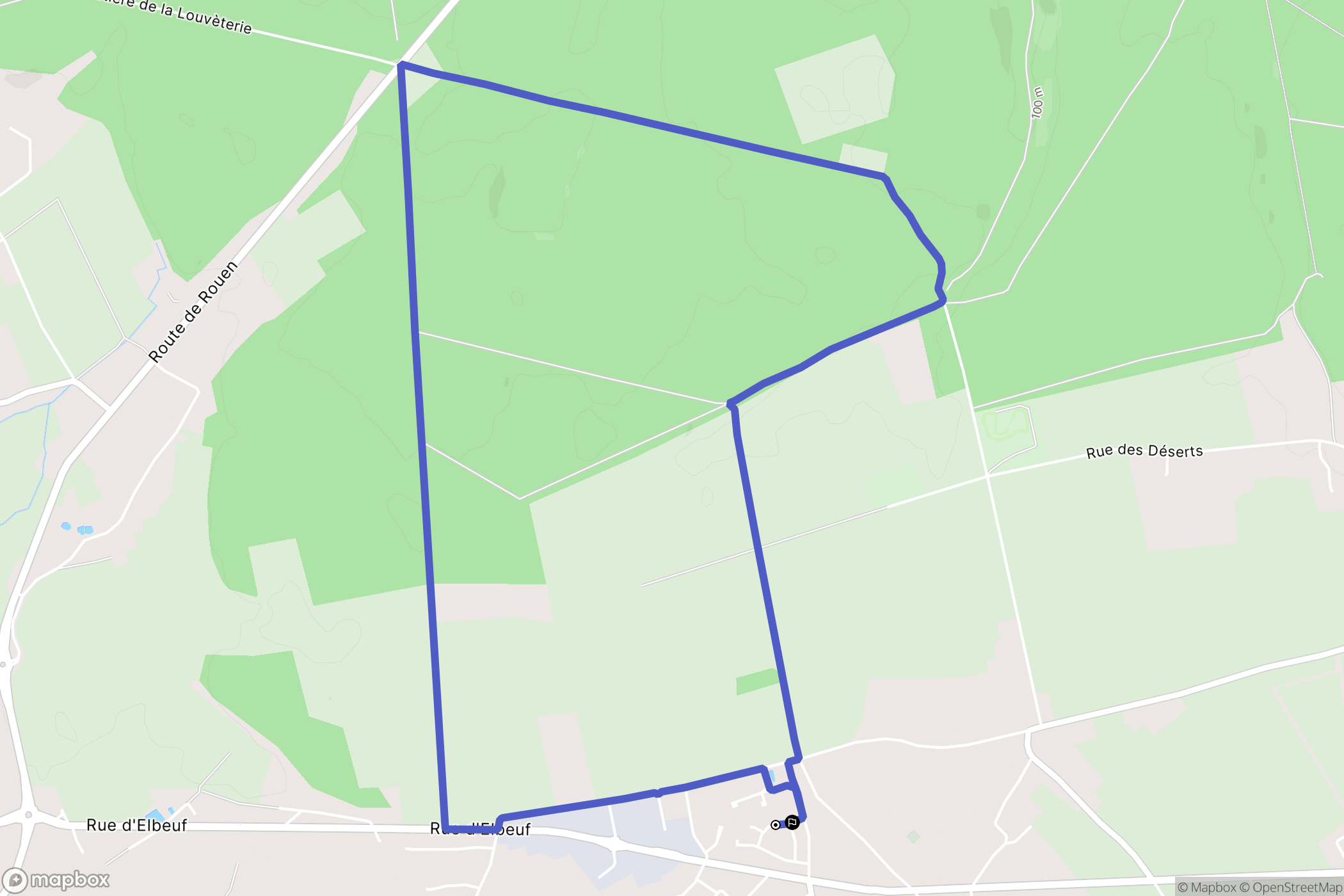 Bosroumois : carte du parcours de randonnée - France