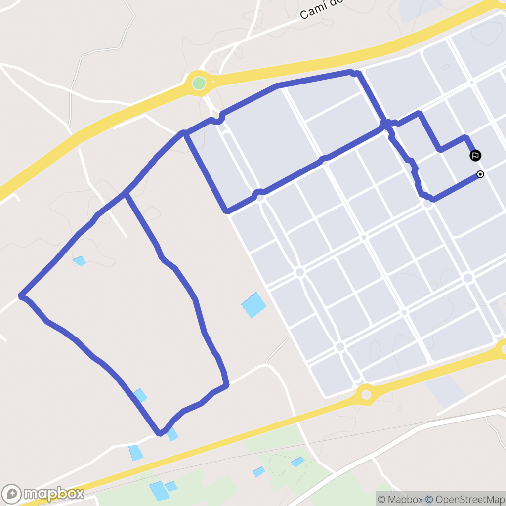 Elche : carte du parcours de randonnée - Spain