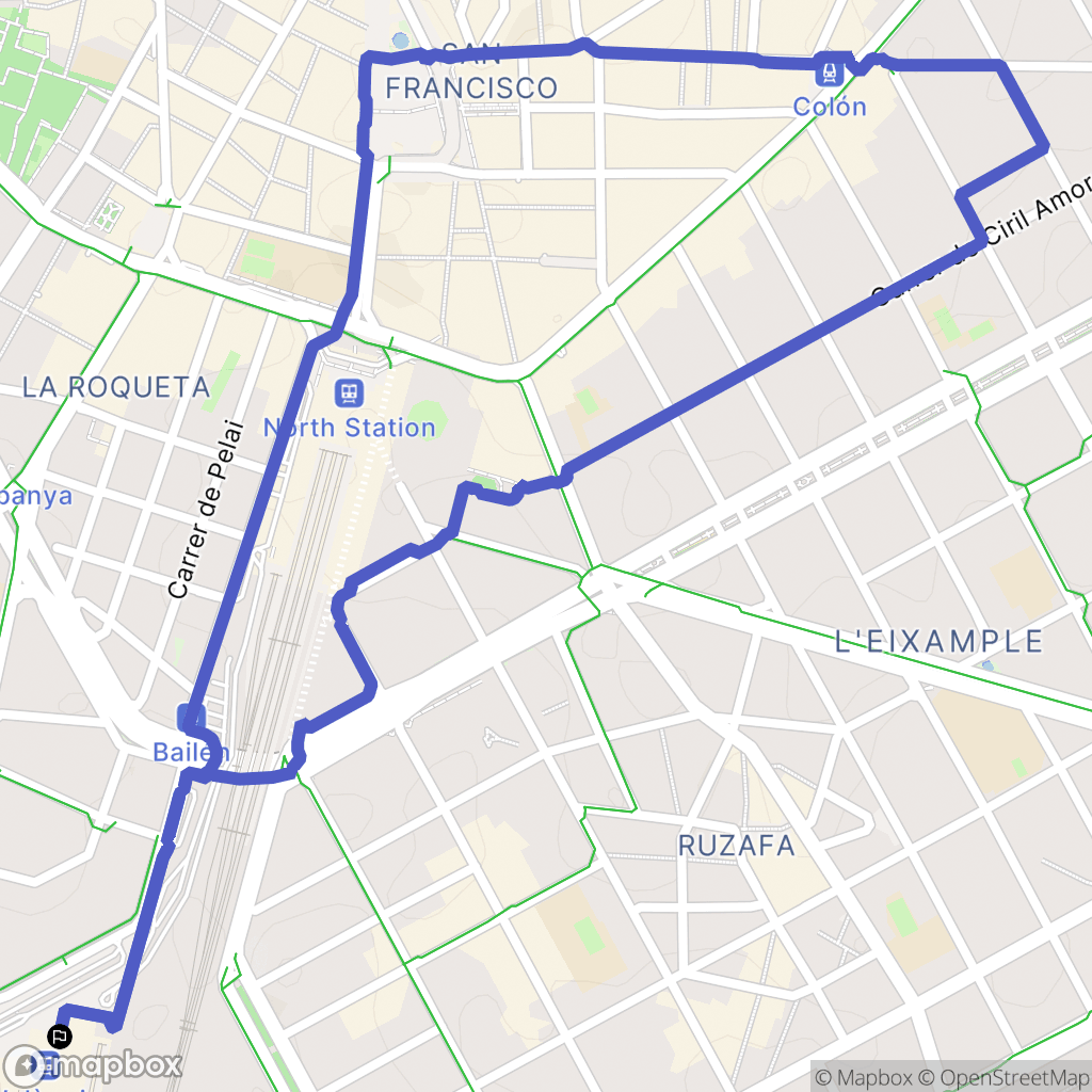València : carte du parcours de randonnée - Spain