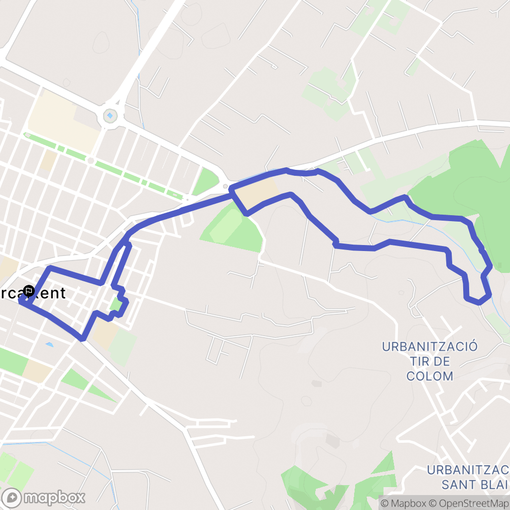 Carcaixent : carte du parcours de randonnée - Spain