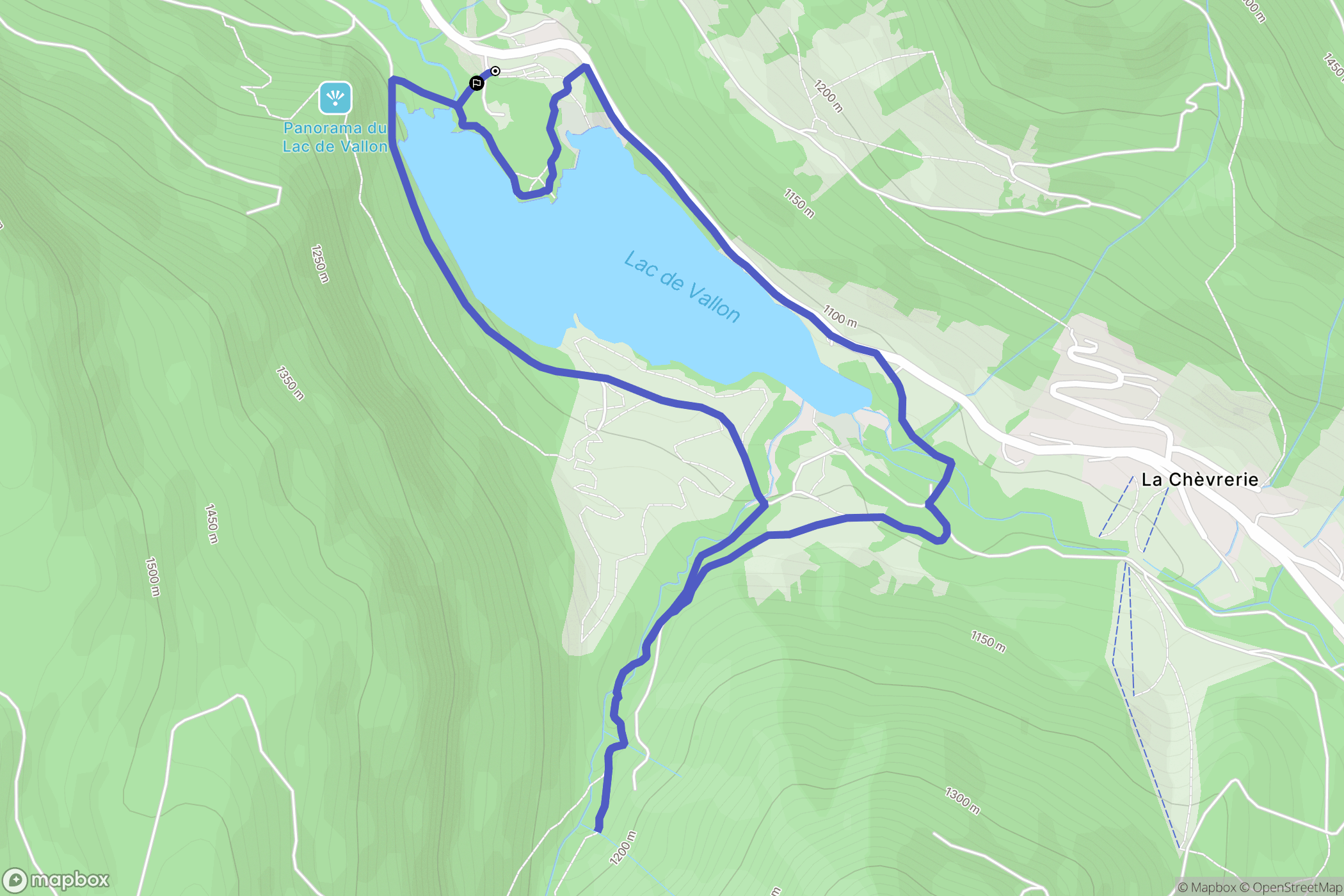 Bellevaux : carte du parcours de randonnée - France