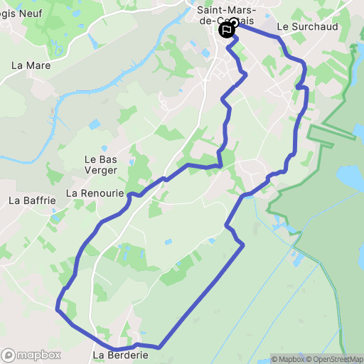 Saint-Mars-de-Coutais : carte du parcours de randonnée - France