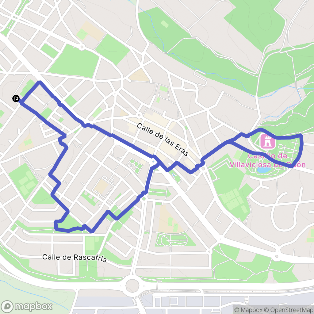 Villaviciosa de Odón : carte du parcours de randonnée - Spain