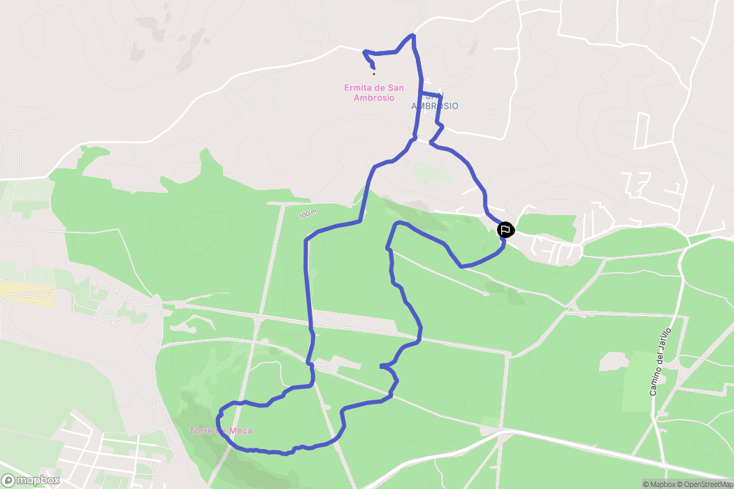 La Zarzadilla : carte du parcours de randonnée - Spain
