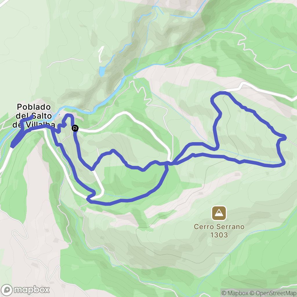 Villalba de la Sierra : carte du parcours de randonnée - Spain