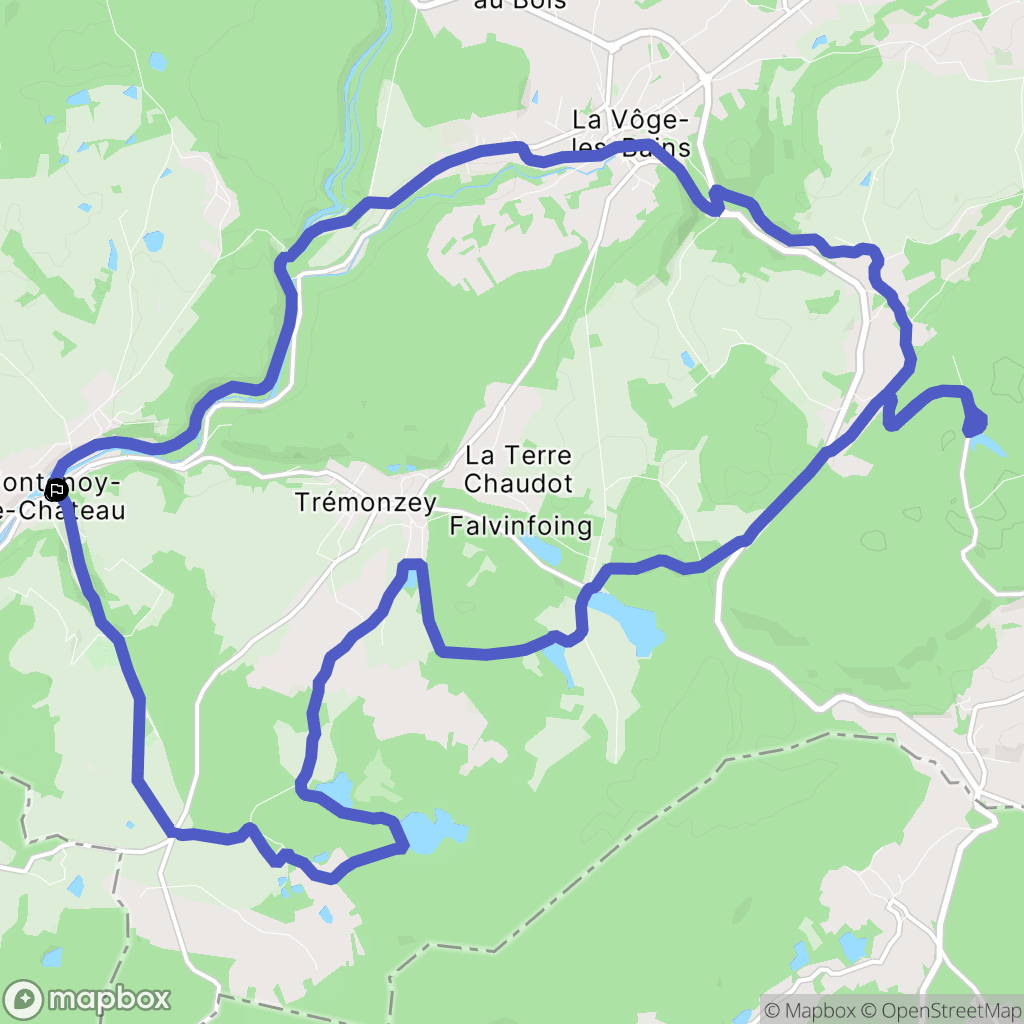 Fontenoy-le-Château : carte du parcours de randonnée - France