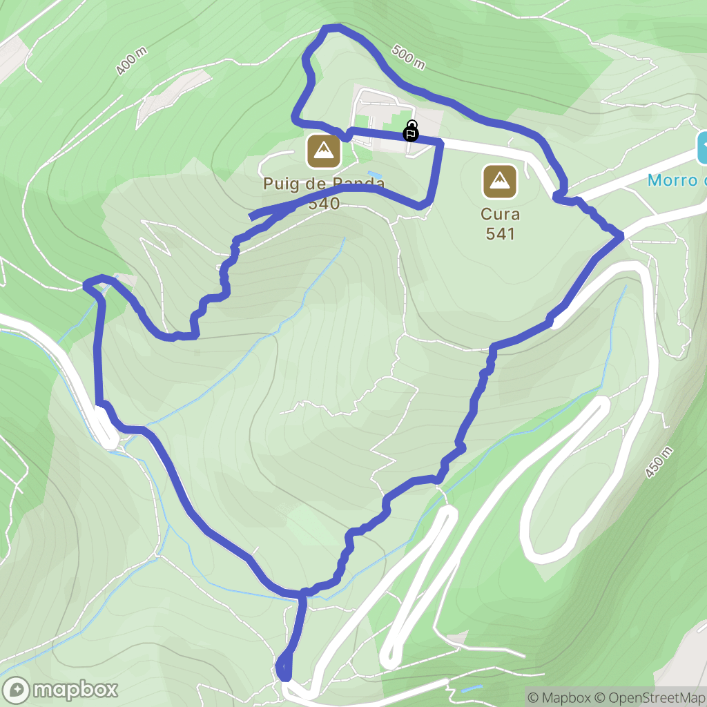 Algaida : carte du parcours de randonnée - Spain
