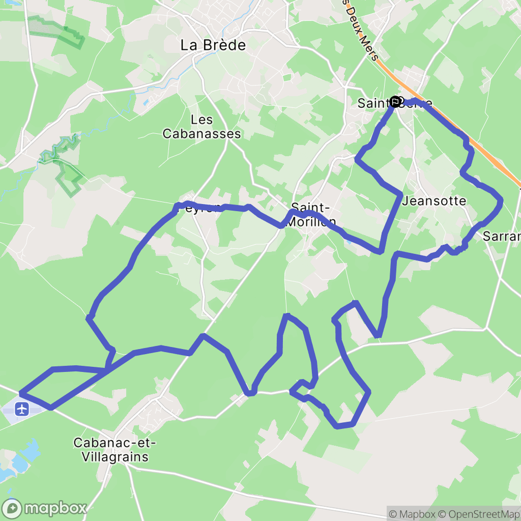 Saint-Selve : carte du parcours de randonnée - France