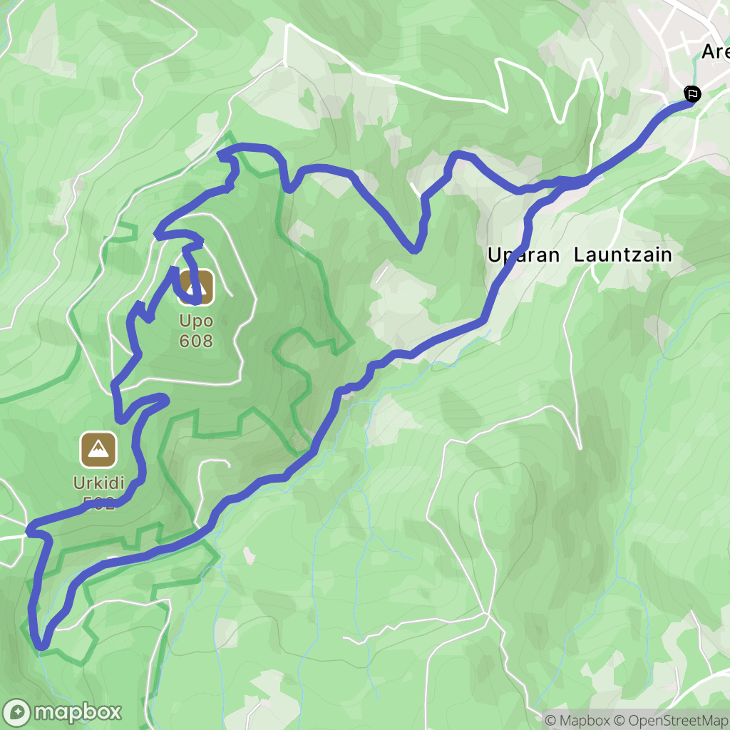Areatza : carte du parcours de randonnée - Spain