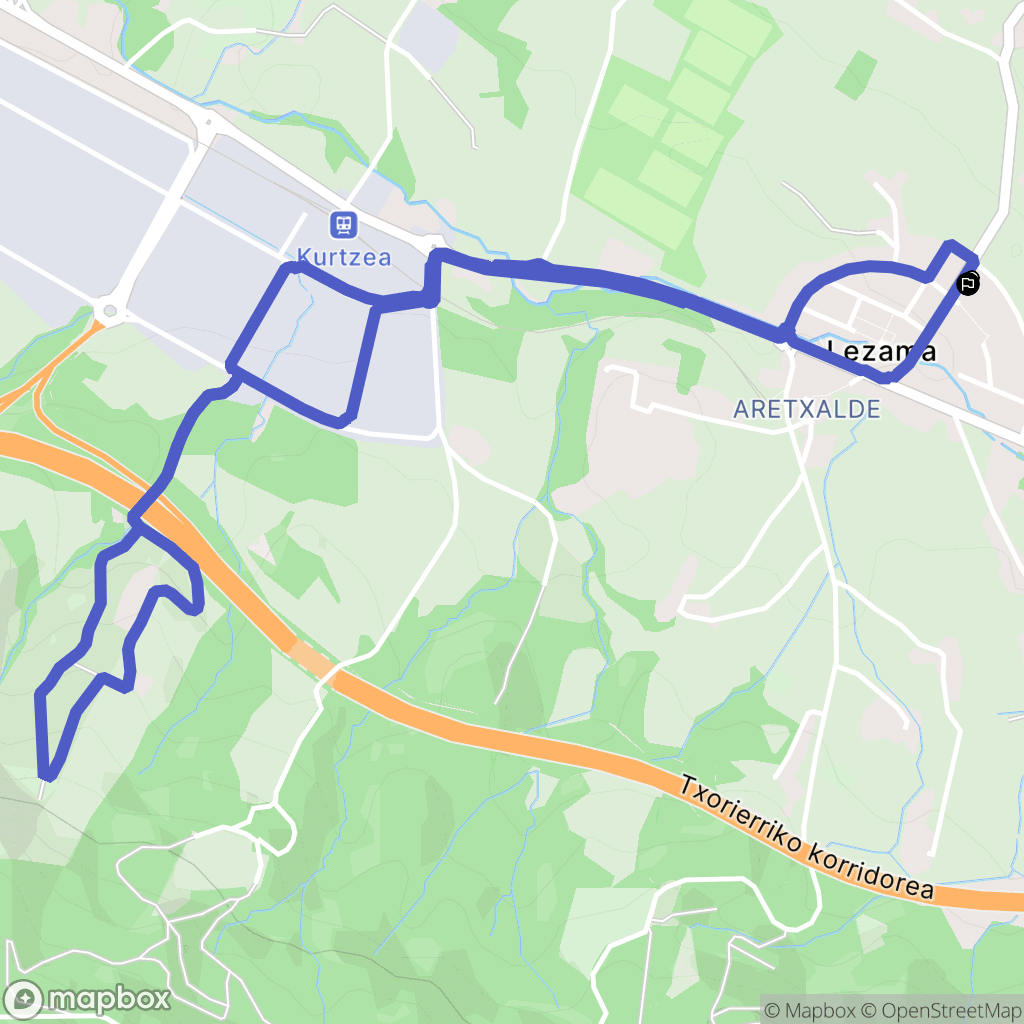 Garaioltza : carte du parcours de randonnée - Spain