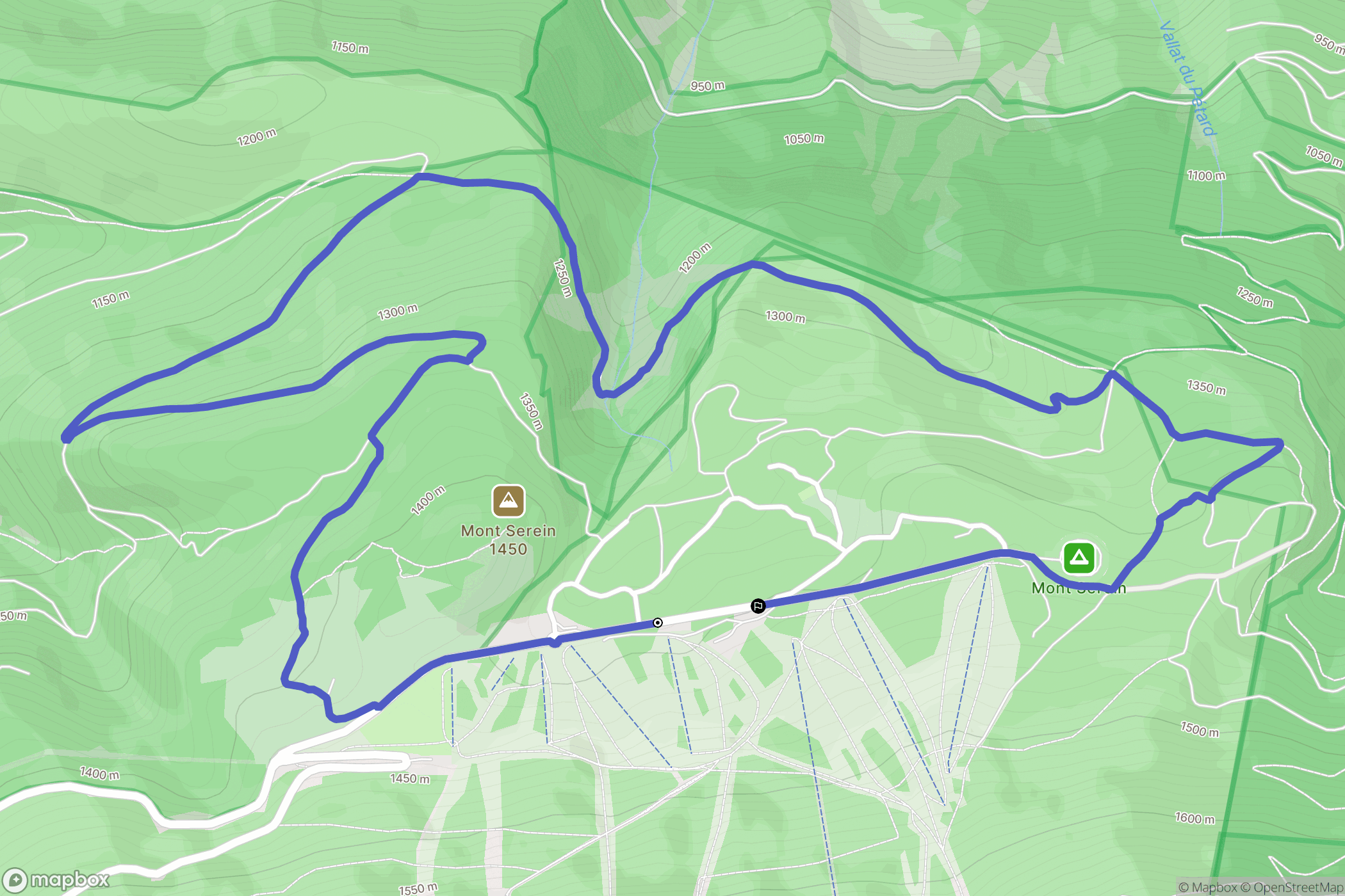 Beaumont-du-Ventoux : carte du parcours de randonnée - France