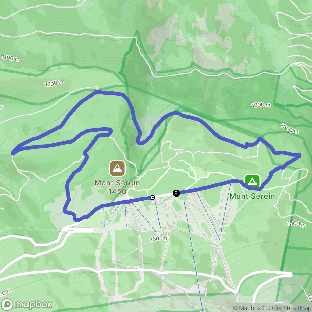 Beaumont-du-Ventoux : carte du parcours de randonnée - France