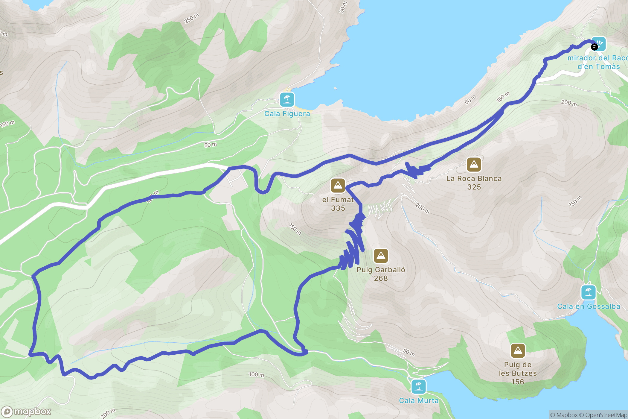 Port de Pollença : carte du parcours de randonnée - Spain