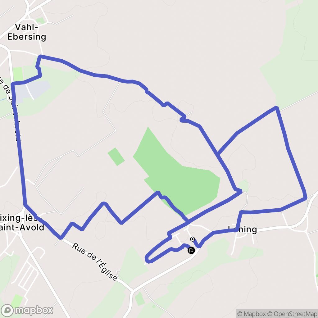 Laning : carte du parcours de randonnée - France