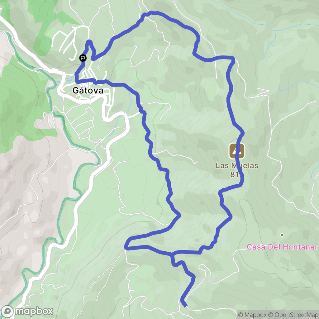 Gátova : carte du parcours de randonnée - Spain