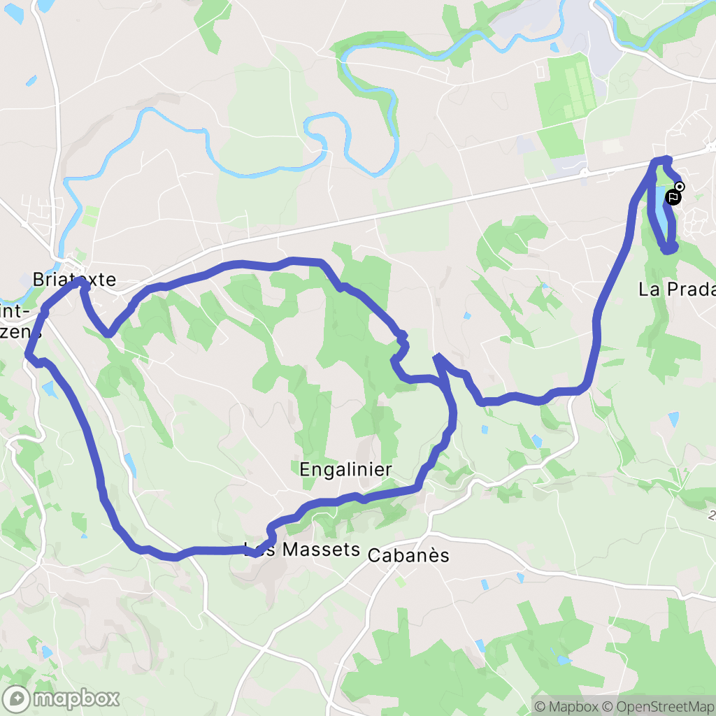 Graulhet : carte du parcours de randonnée - France