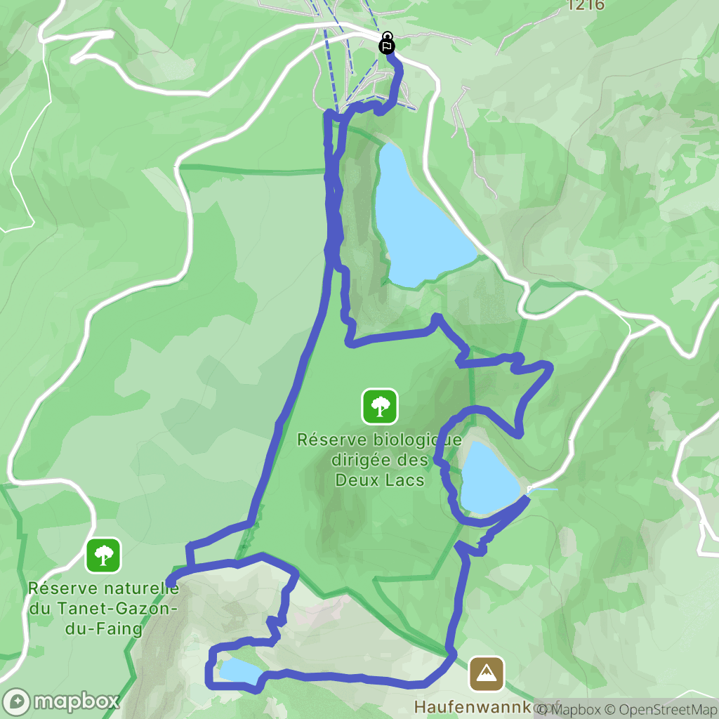 Orbey : carte du parcours de randonnée - France