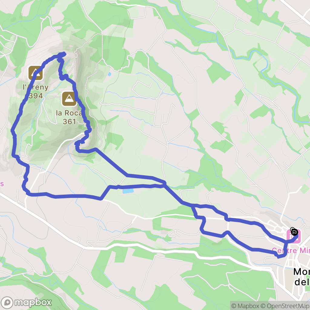 Mont-roig del Camp : carte du parcours de randonnée - Spain