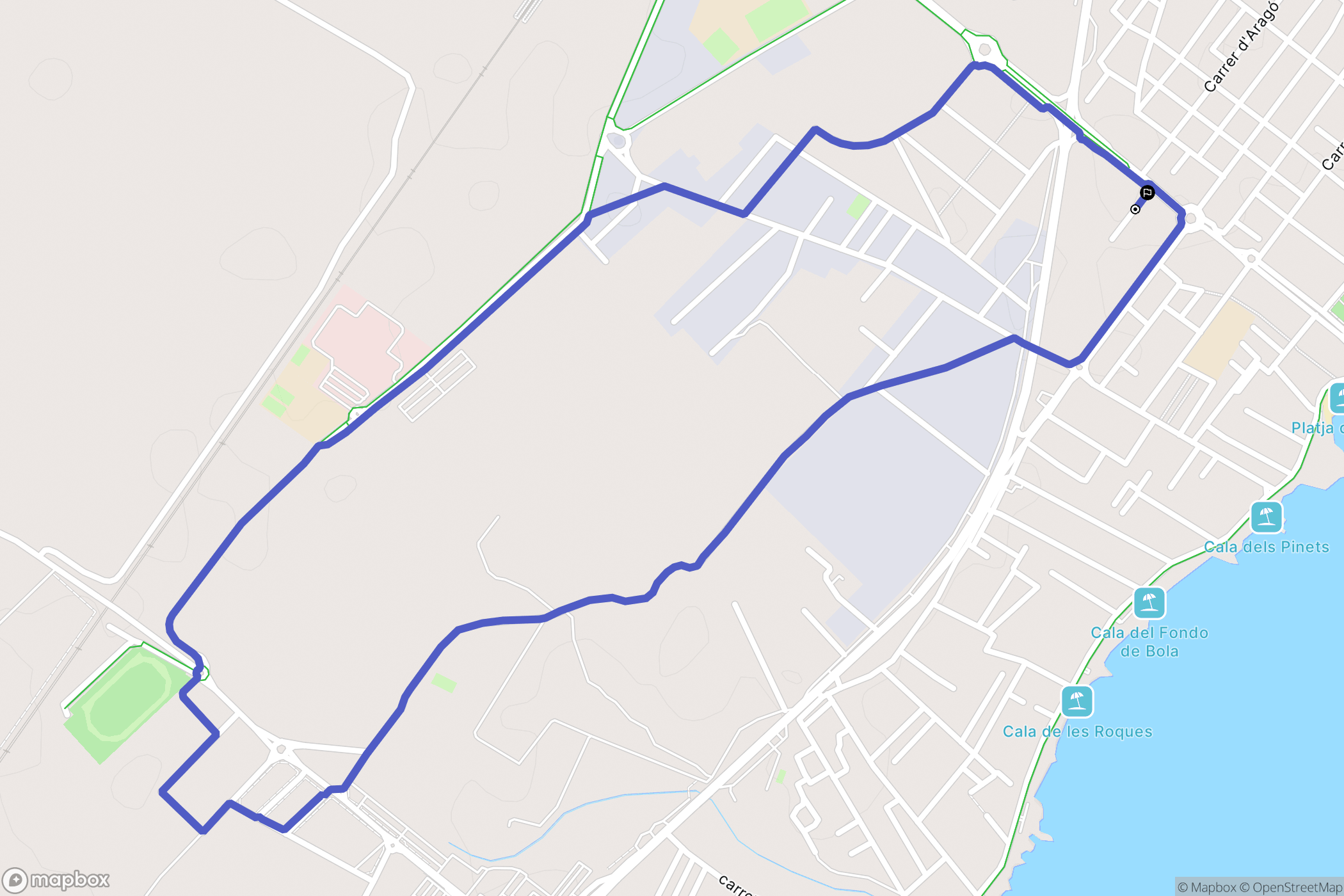 Vinaròs : carte du parcours de randonnée - Spain