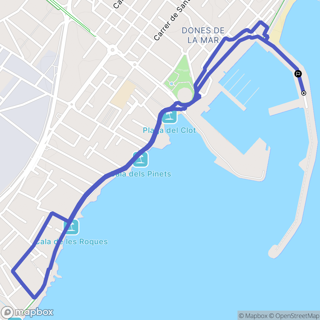 Vinaròs : carte du parcours de randonnée - Spain