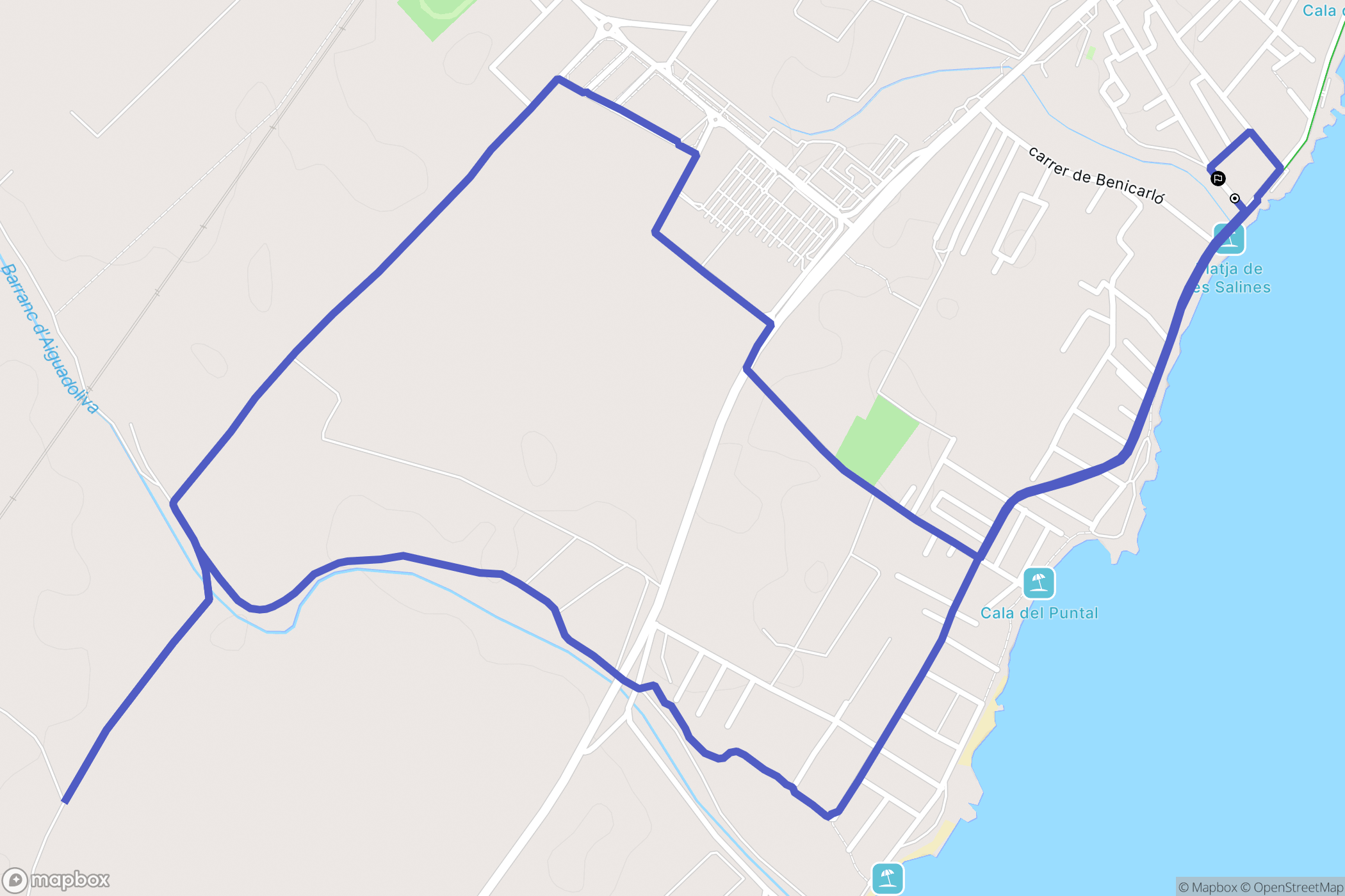 Vinaròs : carte du parcours de randonnée - Spain