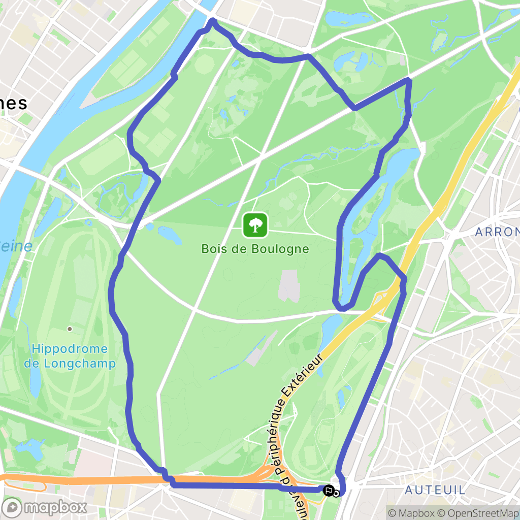 Paris : carte du parcours de randonnée - France