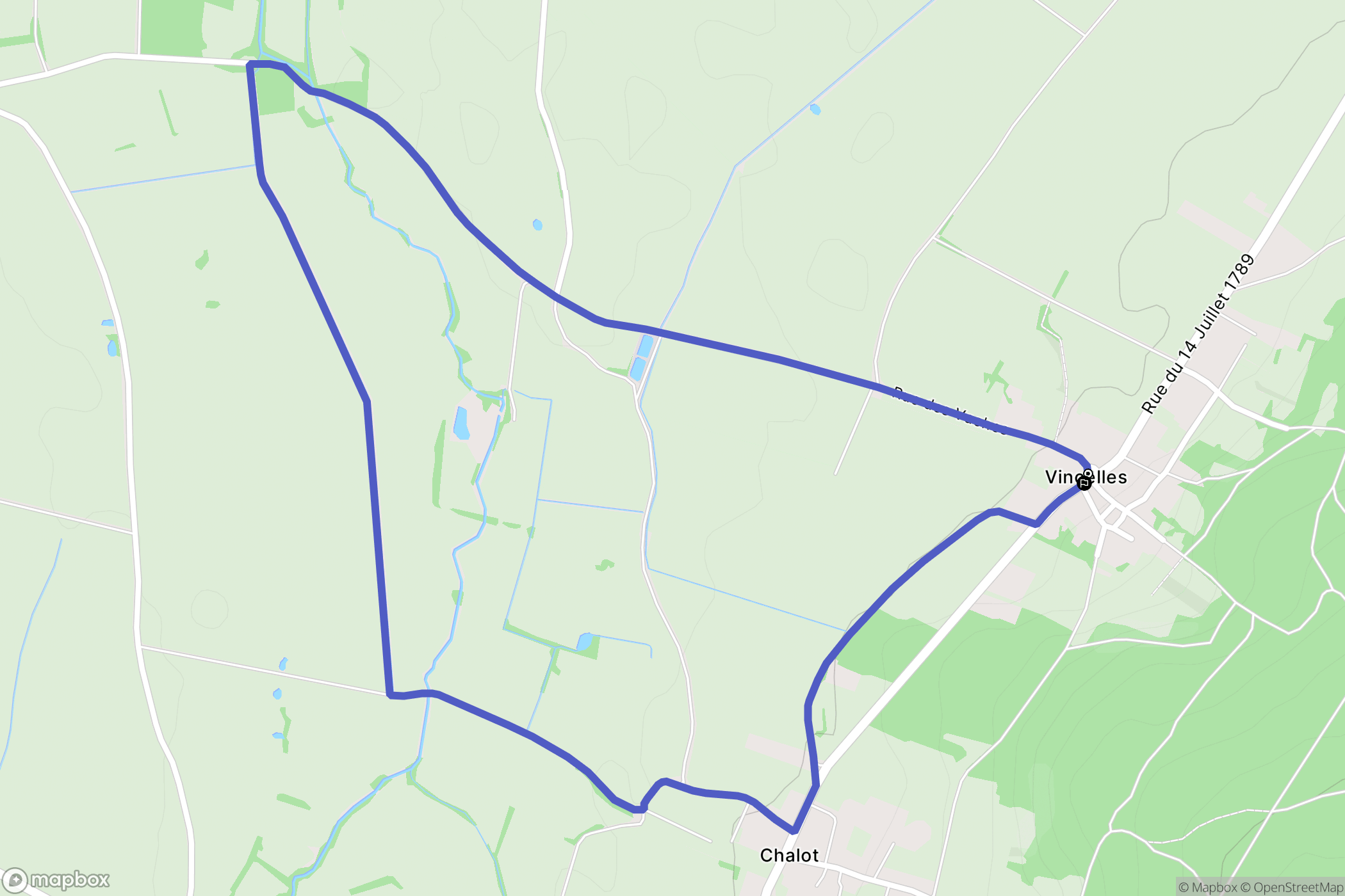 Nanton : carte du parcours de randonnée - France