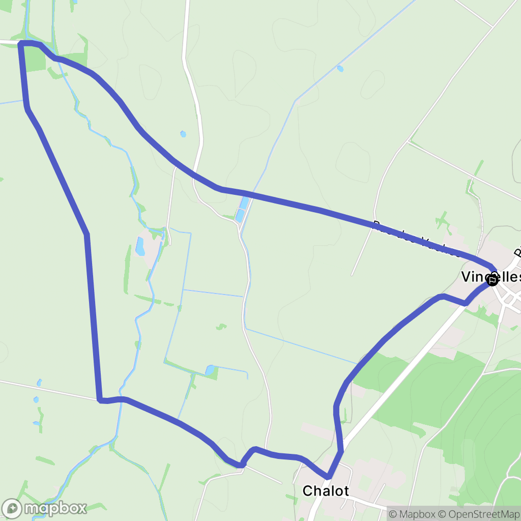 Nanton : carte du parcours de randonnée - France