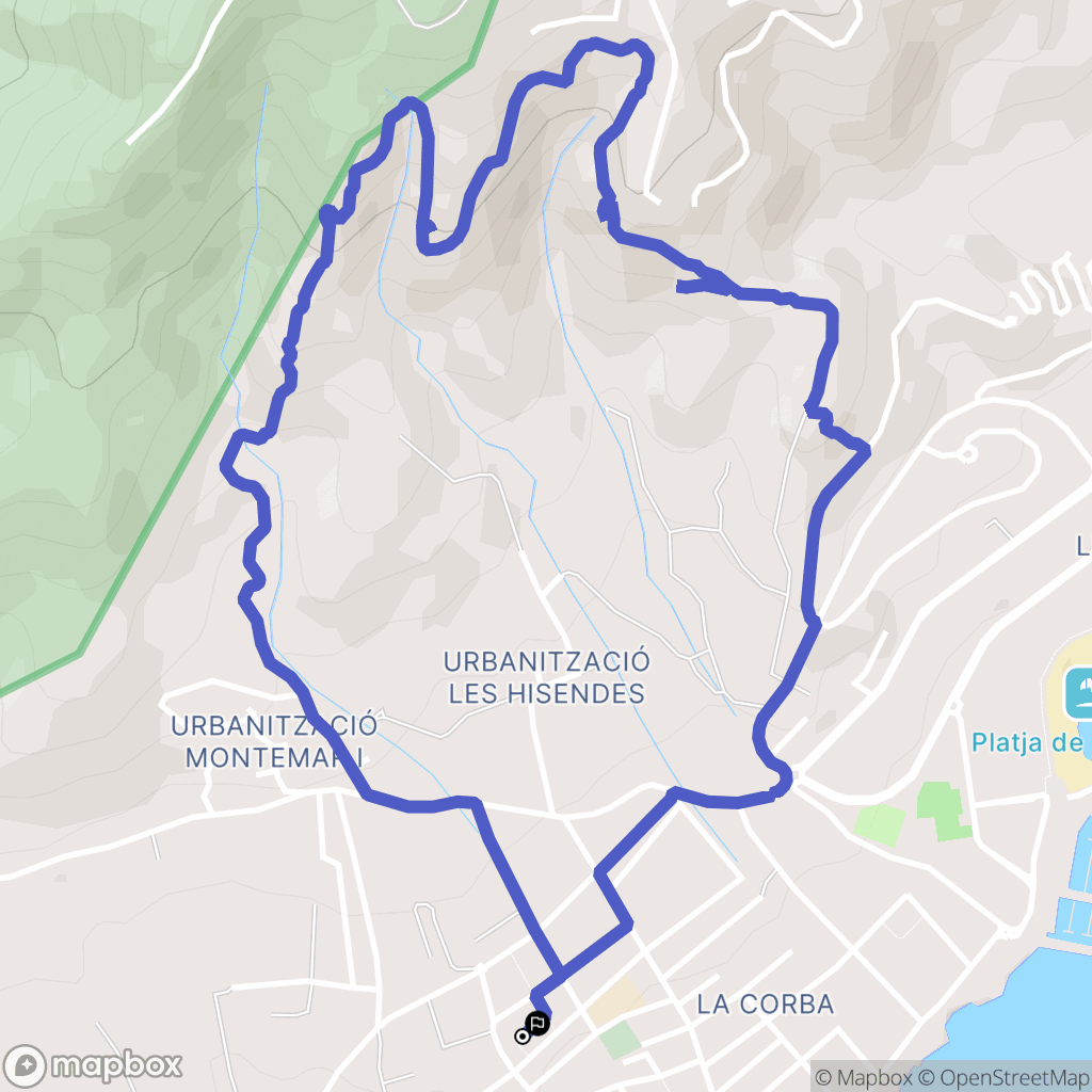 Alcossebre : carte du parcours de randonnée - Spain
