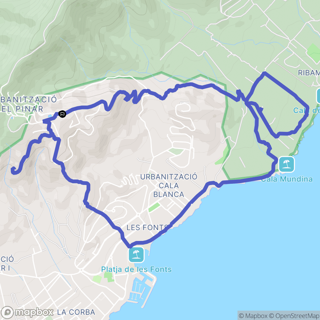 Alcalá de Chivert : carte du parcours de randonnée - Spain