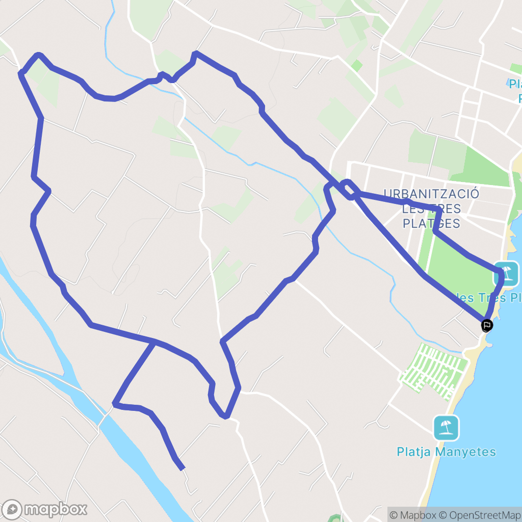 Alcalà de Xivert : carte du parcours de randonnée - Spain
