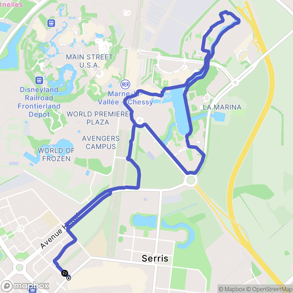 Serris : carte du parcours de randonnée - France
