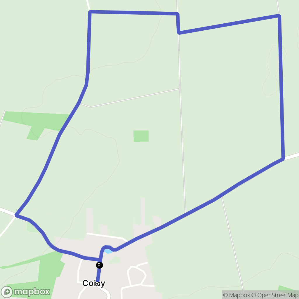 Coisy : carte du parcours de randonnée - France