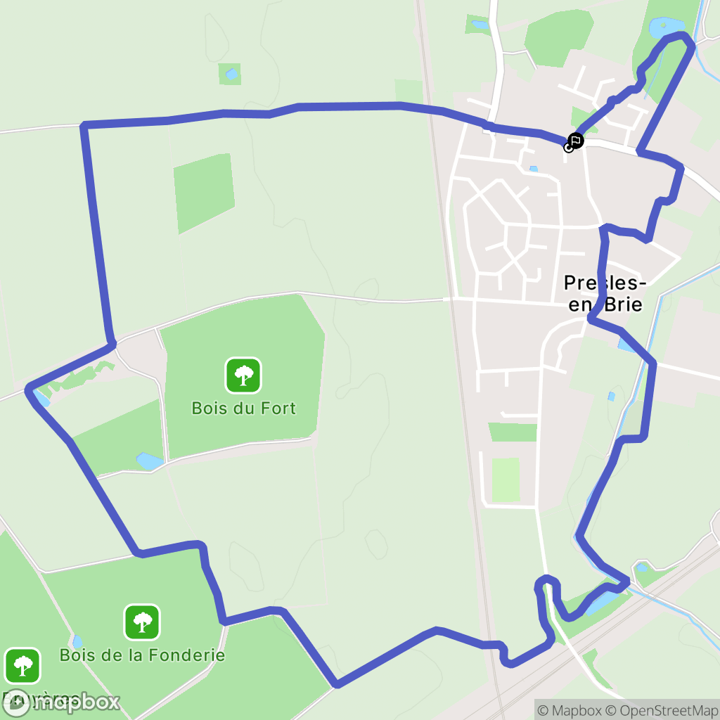 Presles-en-Brie : carte du parcours de randonnée - France