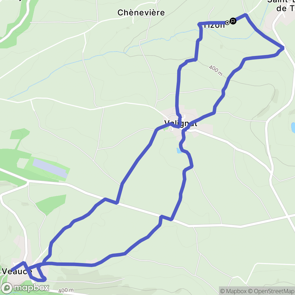 Bellenaves : carte du parcours de randonnée - France