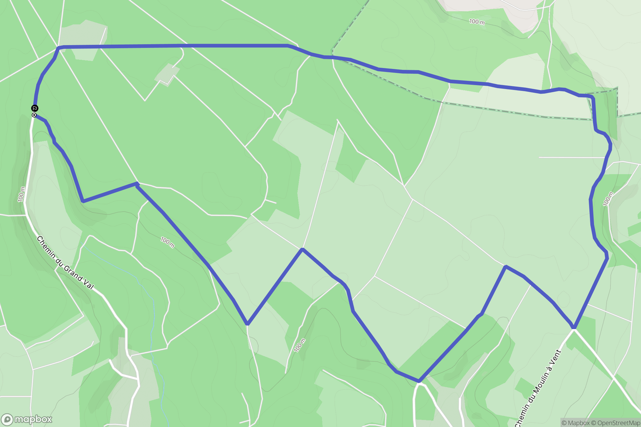 Parmain : carte du parcours de randonnée - France