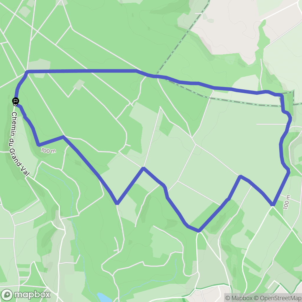 Parmain : carte du parcours de randonnée - France